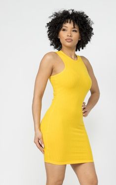 Ribbed bodycon mini dress True to size, stretch material Stretch Mini Bodycon Dress, Stretch Ribbed Mini Bodycon Dress, Trendy Ribbed Stretch Bodycon Dress, Chic Ribbed Knee-length Mini Dress, Solid Ribbed Mini Dress For Summer, Ribbed Stretch Dresses, Trendy Stretch Mini Dress, Sleeveless Stretch Ribbed Mini Dress, Stretch Mesh Mini Dress