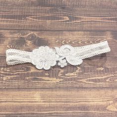 Handmade Baby headband, good for Baptism, Christening, and Wedding. Post in the envelope. Handmade Baby Headbands, Baptism Headband, Floral Cake Topper, Boy Birthday Decorations, Baby Crown, Wedding Post, Flower Girl Headbands, Crochet Leaves, Baby Christening