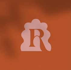 the letter r is shown on an orange background