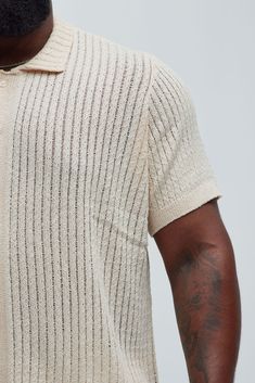 Available In Cream. Fold Down Collar Front Button Closure Short Sleeve 60% Polyester, 40% Acrylic Imported | Mens Perez Stripe KniT-Shirt in Cream size 3XL by Fashion Nova Cream Fashion, Woman Back, Knit Shirt, Striped Knit, Swim Shorts, Jeans Pants, Clothes For Sale, Everyday Essentials Products, Fashion Nova