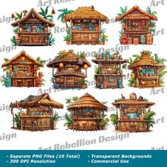 the different types of tropical huts