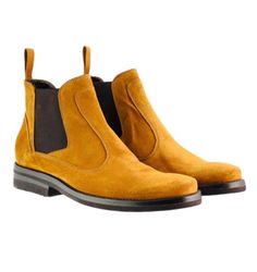 Men's Ochre Suede Beatle Ankle Boot with Vibram Rubber Sole and Leather Midsole Ochre Color, Mens Ankle Boots, Mens Shoes Boots, Boots Men, Halloween Shopping, Rubber Sole, Shoes Mens, Men's Shoes, Shoe Boots