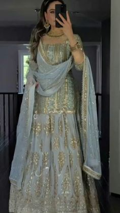 Long Koti, Wedding Mehendi, Embroidery Indian, Engagement Lehenga, Desi Dress, Fantasy Outfits, Stitched Lehenga, Work Lehenga, Traditional Indian Dress