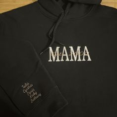 Black Hooded Sweatshirt Gift, Black Hooded Sweatshirt As Gift, Black Casual Hoodie As Gift, Casual Black Hoodie As Gift, Custom Embroidered Cotton Hoodie As A Gift, Cotton Hooded Sweatshirt For Mother's Day, Cotton Hoodie With Custom Embroidery As A Gift, Black Cotton Hoodie For Gift, Black Cotton Hoodie As Gift