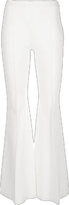 Trousers White, Rosetta Getty, Flared Trousers, Flare Trousers, Pin Tucks, Trousers, White