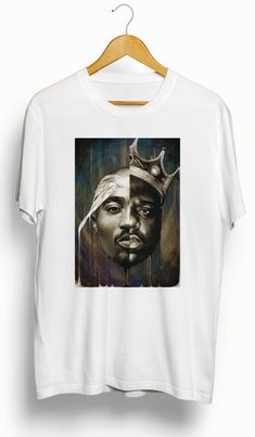 2PAC/BIGGIE T-SHIRT - Ourt Cotton Tops With Custom Artwork For Streetwear, Streetwear Relaxed Fit T-shirt With Custom Artwork, Relaxed Fit T-shirt With Custom Artwork For Streetwear, Unisex Crew Neck T-shirt With Custom Artwork, Black Custom Artwork T-shirt For Streetwear, Black T-shirt With Custom Artwork For Streetwear, Hip Hop T-shirt With Custom Print For Streetwear, Hip Hop Style Custom Print T-shirt For Streetwear, Unisex Custom Print T-shirt For Streetwear