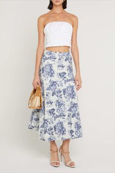 Fun and fresh, this midi skirt is the perfect, versatile staple piece with its simple silhouette. Versatile Midi Maxi Skirt For Spring, Versatile Midi Skirt For Spring, Versatile Spring Midi-length Bottoms, Versatile Spring Midi Bottoms, Versatile Summer Midi Skirt, Versatile Midi Bottoms For Spring, Versatile Midi Length Summer Bottoms, Versatile Midi-length Summer Bottoms, Versatile Midi-length Bottoms For Day Out