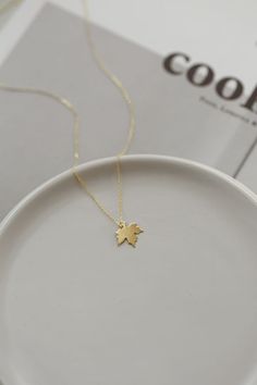 GELIN Diamond Maple Leaf Necklace in 14k Solid Gold Maple Leaf Necklace, Canadian Maple Leaf, Gold Leaf Necklace, Bracelet Ring, Meaningful Jewelry, 14k Gold Necklace, Gold Necklaces, Fine Jewelry Collection, Leaf Necklace