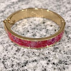 Nwot Women’s Bangle Bracelet By Cabi. Pink Adjustable Bangle For Gift, Adjustable Pink Bangle For Gift, Adjustable Pink Bangle As A Gift, Elegant Adjustable Pink Bracelet, Feminine Adjustable Bangle Bracelet, Adjustable Feminine Bangle Bracelet, Trendy Pink Jewelry For Formal Occasions, Pink Metal Jewelry As Fashion Accessory, Pink Metal Jewelry Fashion Accessory