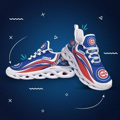 Chicago Cubs Max Soul Sneakers  Sports Shoes  Shoes For Men And Women Wh141 Lightweight construction with breathable mesh fabric provides a comfortable and flawless fit. Sports Shoes For Men, Jordan 13 Shoes, Johnson And Johnson, Trendy Sneakers, Dinosaur Print, Running Sneakers, Shoes For Men, Chicago Cubs, Shoes Shoes