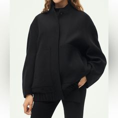 Questions? Leave A Comment Below! Casual Structured Outerwear For Work, Versatile Oversized Outerwear For Work, Casual Structured Fall Outerwear, Casual Structured Outerwear For Fall, Oversized Structured Spring Outerwear, Black Oversized Structured Outerwear, Zara Jacket, Wool Blend Jacket, Zara Jackets