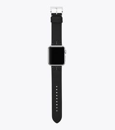 McGraw Band for Apple Watch®, Black Leather, 38 MM – 40 MM: Women's Designer Watches Tory Track Smart Watches | Tory Burch Apple Watch Black, Tory Burch Watch, Watches Women Black, Womens Designer Watches, Apple Watch Leather, Miller Sandal, London Style, Silicone Watch Band, Designer Watches