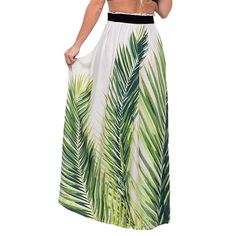 Green Leaf Print Tassel Split Beach Skirt Skirt Swimwear, Sundress Pattern, Floral Print Maxi Skirt, Dress Swimsuit, Floral Skirts, Sarong Wrap, Green Leaf Print, Holiday Wrap, Pleated Long Skirt