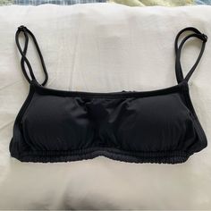 Black Bikini Top Perfect For Summer. Labeled A Size Medium But Runs Super Small And Fits More Like An Xs In My Opinion. New With Tags, Has Never Been Worn. Black Tankini With Built-in Bra For Vacation, Casual Black Tankini For Sunbathing, Black Tankini With Adjustable Straps For Vacation, Black Bandeau Tankini For Beach Season, Black Bandeau Tankini For Swimming, Poolside Black Tankini With Built-in Bra, Black Bandeau Tankini For Sunbathing, Black Tankini With Adjustable Straps, Black Padded Swimwear For Beach