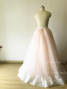 Ombre color white/blush pink Tulle Skirt With White French | Etsy Wedding Full-length Tulle Gown, Pink Tulle Skirt Gown For Wedding, Wedding Long Tulle Skirt, Pink Maxi Skirt For Wedding, White Tulle Skirt For Wedding, Wedding Skirt With Tulle And Long Train, Pink Tulle Skirt For Wedding, Pink Tulle Maxi Skirt For Wedding, Pink Full Skirt For Wedding