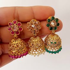 Small Light weight Gold plated Polki Jhumka/stone Jhumka/Indian Jewelry/Pakistani/Punjabi/Indian/Statement earring/Bridal/Indian wedding Lightweight and elegant Can be paired with any dress Closure: Pushback This is 100% Handmade jewelry. So Color, shades, texture displayed may slightly vary from the actual product due to digital image limitations. We request you to consider these minor variations. Please expect the possibility of some slight imperfections when buying hand made jewelry. If you h Temple Jewelry Style Round Jhumkas For Eid, Round Temple Jewelry Jhumkas For Eid, Eid Stone Work Round Jhumkas, Eid Round Jhumkas With Stone Work, Eid Festival Round Jhumkas With Stone Work, Gold-plated White Jhumkas For Festivals, Bohemian Stone Work Jhumkas For Wedding, Hand-set Round Bollywood Jhumkas, Traditional Hand-set Dangle Jhumkas