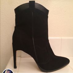 Brand New Never Been Worn Rock And Republic Black Suede Booties. Super Soft Boot With A Pointed Toe And Zipper On The Side. #Shoes #Boots #Heels Shoes Boots Heels, Soft Boots, Black Suede Booties, Boots Heels, Black Rock, Suede Booties, Ankle Booties, Shoes Boots, Black Suede