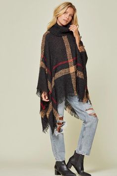 This beautiful shawl is super soft and ready to wear this winter! Easiest fit with oversized body. Knit, stretchy. -Color Black -Turtleneck -Oversized -Content: 100% Polyester -Hand wash cold/ Line dry -Imported -One size fits most Cozy Black Turtleneck For Fall, Fall Soft Knit Poncho, Knit Poncho For Fall Layering, Fall Knit Poncho For Layering, Acrylic Poncho Shawl For Fall, Acrylic Shawl Poncho For Fall, One Size Soft Knit Poncho For Fall, Winter Soft Knit Poncho One Size, Cozy Knit Poncho For Fall