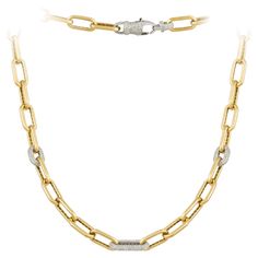 Luxury Yellow Gold Solitaire Necklace With Clavicle Chain, Luxury White Gold Beaded Chain Necklace, Cheap Yellow Chain Jewelry, Necklace Diamond, Yellow Gold Chain, Gold Chain, Chains Necklace, Yellow White, Gold Diamond