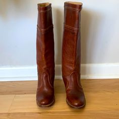 Frye Jane Cognac Size 5 1/2. Used In Great Condition Frye Shoes, Shoes Heels Boots, Cognac, Shoes Women Heels, Leather Boots, Heeled Boots, Shoes Heels, Women Shoes, Boots