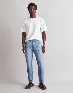 Relaxed Taper Jeans in Mainshore Wash Taper Jeans, Love Label, Tapered Jeans, Madewell Denim, Jeans For Sale, Curator Style, Mens Denim, Levi Jeans, Organic Cotton