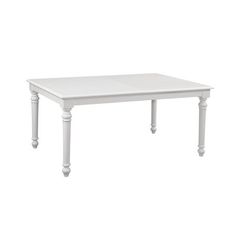 a white table with two legs and a square top on an isolated white background for display or montage