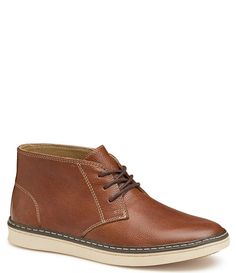 Johnston & Murphy Boys' McGuffey Leather Lace-Up Chukka Boots (Youth) | Dillard's Johnston Murphy, Boy Shoes, Colby, Dillard's, Leather Lace, Fall Wardrobe, Chukka Boots, Leather And Lace, Full Grain Leather