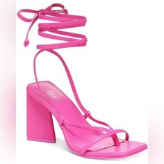 Bar Iii Women's Pink Alana Tie-Up Geo-Heel Sandals Bar Iii Offers Versatile And Distinctive Collections For The Young And Style Savvy Who Always Are Searching For Fashion Forward Designs. With A Contemporary Aesthetic, Bar Iii Allows Men And Women To Mix The Latest Trends With Core Wardrobe Builders, Always Creating A Unique Look. Manufacturer: Bar Iii Style Type: Slingback Sandals Material: Manmade Fabric Type: Faux Leather Specialty: Lace-Up Aesthetic Bar, Core Wardrobe, Style Savvy, Slingback Sandals, Contemporary Aesthetic, Slingback Sandal, Heel Sandals, Shoes Women Heels, Pink Ladies