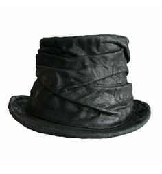 Heathen Tip Top Crunched Leather Top Hat | Delicious Boutique Fitted Leather Top Hat With Flat Brim, Fitted Leather Top Hat With Short Brim, Fitted Leather Hat With High Crown, Fitted Black Leather Top Hat, Fitted Leather Top Hat With High Crown, Leather Top Hat, Limited Run, Street Culture, Top Hat