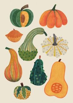 a painting of different types of fruits and vegetables