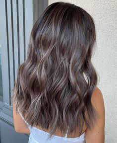 Mocha Hair With Highlights, Mushroom Hair Color, Mushroom Brown Hair Color, Hair Color Ideas For 2023, Ash Brown Hair Balayage, Mushroom Brown Hair, Ashy Hair, Brown Hair Color Ideas, Mushroom Brown