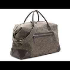 Brand New And Still In Original Packaging! Perfect Gray Wool Weekender Bag With Top Zip Closure Carry Using Rolled Handles With 7" Drop Or Removable Shoulder Straps Adjusts To 22" Drop. Front Zip Pocket To Hold All Your Smaller Essentials And Fabric Lining. Dimensions 24¼” X 9½” X 15¼”. Travel Bag Set, Grey Tote Bags, Neoprene Bag, Overnight Travel Bag, Weekend Travel Bags, Grey Tote, Carryall Tote, Weekender Tote Bag, Duffel Bag Travel