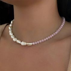 - Pearls will vary in size and shape Quantity : 1 Piece Material : Freshwater Pearl, Glass Crystal Beads Size: 16 inches Surface : smooth, shimmer Please ask for larger quantities if would like more than what is currently listed! ★ Shop Bulk Discount Codes★ -Spend $50-$100 get 10% OFF Use Code: BEAD10 -Spend $101-$150 get 15% OFF Use Code: BEAD15 -Spend $151-$200 get 20% OFF Use Code: BEAD20 -Spend $201 and above get 25% OFF Use Code: BEAD25 ►For international customers: Import duties, taxes, an Gemstone Beads Pearl Necklace, Pearl White Faceted Beaded Necklaces, Pearl Beaded Necklaces With Faceted Round Beads, Pink Pearl Chain Beaded Necklaces With Round Beads, Pearl White Beaded Necklaces With Gemstone, Pink Pearl Chain Beaded Necklace With Round Beads, Pink Pearl Chain Necklace With Round Beads, Pink Polished Bead Pearl Necklace For Gifts, Pearl White Necklaces With Faceted Beads For Gifts