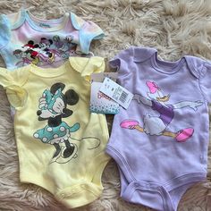 All 3, Brand New Never Worn. Pet And Smoke Free Home Cotton Minnie Mouse Top For Playtime, Casual Minnie Mouse Tops For Playtime, Disney Cotton Tops For Playwear, Cotton Mickey Mouse Top For Playtime, Cotton Mickey Mouse Tops For Playwear, Tinkerbell Shirt, Disney Yellow, Zombie Shirt, Disney Logo