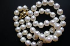 Vintage Pearl Necklace Pearl Beaded Necklace Round Off White Color Pearls Chocker and bracelet Set M Vintage White Pearl Bracelet With Round Beads, Vintage Pearl White Necklace With Round Beads, Vintage Pearl White Pearl Necklace Gift, Vintage Beaded Pearl White Pearl Necklace, Vintage White Pearl Bracelet, Vintage Multi-strand White Pearl Necklace, Pearl Necklace Vintage, Vintage Pearls, Off White Color