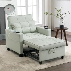 a living room scene with focus on the recliner