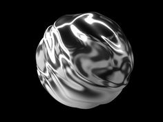 an abstract black and white image of a ball