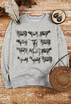 Western Bull Graphic Print Long Sleeve Sweatshirt, Texas Sweatshirt. Cowgirl Sweatshirt, Western Sweatshirt. by TheApronLadyCustomTs on Etsy Gray Long Sleeve Sweatshirt With Screen Print, Heather Grey Crew Neck Top With Screen Print, Heather Grey Long Sleeve Sweatshirt With Graphic Print, Heather Grey Crew Neck Sweatshirt With Graphic Print, Bull Graphic, Sweatshirt Western, Western Sweatshirts, Teddy Lingerie, Denim Coat Jacket