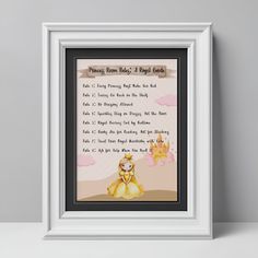 a frame with a poem written in it