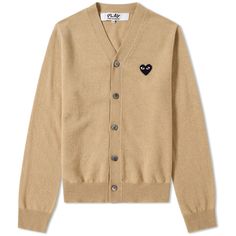 FLAT Designer Beige Winter Cardigan, Designer Beige Cardigan For Fall, Androgynous Outfits, Cardigan Beige, Kawaii Fashion Outfits, Comme Des Garcons Play, Fashion Design Sketches, Teenager Outfits, Dream Clothes