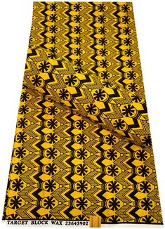 Polyester High Quality Design African Wax Color Family  :      -   Yellow, Dark-Brown  Content         :          Polyester  Care Instructions:   Hand Wash or dry cleaning warm or cold water/ no bleach.  Width:                       45"  Sale by :                   6 Yards Piece Shipping:                If you place Order before 5 pm we ship your order same day and take 1-3 Days to deliver by USPS Priority Mail and Fed Ex. Returns / Refunds /& Exchanges:  Not accepted  .But please contact me if you have problems with your order *We do accept cancellation of Order but contact us within 6 hours time after placing order. Color may vary depending on your computer screen. Note: Orders more than a yard cuttings will be continuous. Yellow Cotton Fabric With Geometric Pattern, Yellow Geometric Pattern Cotton Fabric, Yellow Ankara Fabric With Traditional Patterns, African Wax Print, Wax Print, High Quality Design, Computer Screen, Bronx, Priority Mail