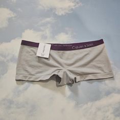 Calvin Klein Boyshort Women's Boyshort Underwear Panties. Purple Thin Waistband With Name Logo On Band All Around & Grey Short, Very Elastic Spandex & Stretchy. Super Comfy, Seamless Style Boyshort. Sexy Girls Panties. Brand New With Tags. Comfy Underwear. Size Xs. Brand Is Authentic Calvin Klein. All Sales Are Final. Ready To Ship. Calvin Klein Panties, Name Logo, Cute Everyday Outfits, Grey Shorts, Purple Grey, Womens Calvin Klein, Everyday Outfits, Women's Intimates, Calvin Klein