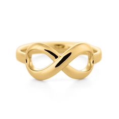 thick infinity ring in solid gold Promise Ring Gold, Ring Symbolism, Gold Infinity Ring, Infinity Knot Ring, Infinity Knot, Gold Promise Rings, Friendship Rings, June Birthstone Jewelry, Infinity Ring