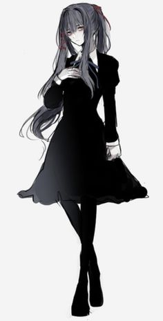 Black Anime Dress, Anime Black Dress, Anime Hairstyles Female, Anime Hairstyles, Chinese Fashion Street, Black Dresses Classy, Anime Black Hair, Maxi Outfits, Anime Black