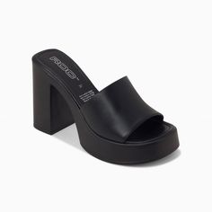 Never Worn Mules In Vegan Leather For That Early 2000s Y2k Style. Black Summer Heels For Streetwear, Black Heels For Summer Streetwear, Black Summer Streetwear Heels, Edgy Heels For Summer Streetwear, Edgy Summer Streetwear Heels, Y2k Footwear, Y2k Black Fashion, 2000s Heels, Early 2000s Shoes