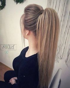 Hair Bumps, Pony Hairstyles, Perfect Ponytail, Long Face Hairstyles, Face Shape Hairstyles, Bride Hair, Penteado Cabelo Curto, Hairstyles Ideas, Ponytail Hairstyles