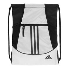 adidas Alliance II Sack Pack Show off your athletic style while you stow your essentials in the adidas® Alliance II Sack Pack. Great for your on-the-go lifestyle, this bag offers a main compartment for your larger items and a zippered pocket at the front to secure your valuables while you travel. You’ll love the drawcord closure system, which doubles as shoulder straps, offering a snug or relaxed fit- whichever you prefer on game day or every day. FEATURES: Sack pack Top load design allows for s