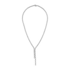 This one of a kind diamond lariat necklace is designed with fine quality marquise shape diamonds. The perfect statement necklace for a special occasion. Available in 18K White Gold Diamond weight = 18.61 carats (0.23ct each) Diamond quality =F-G/VS Necklace length = 16.5in Drop = 3in Diamond Lariat Necklace, Marquise Shape Diamond, Holiday Sparkle, Tennis Necklace, Marquise Diamond, Stone Design, Lariat Necklace, Necklace Length, White Gold Diamonds