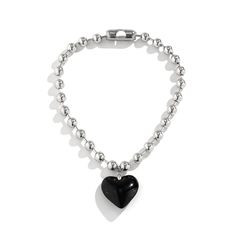 PRICES MAY VARY. Unique Design-Everyday fashion can be simple and delicate with our cute puffy glass heart necklaces would give you a trendy and aesthetic look. Heart Pendant Size-40mm(1.6in), Solid Glass Pendant is Semi-transparent. Length-The length of wax rope is 40cm/ 15.7inch, suit for most people. Perfect Gifts-The simple and trendy love heart necklace is great gifts for your lover,wife ,mother,sister,friends,Mothers Day,Party,Engagement,Wedding,anniversary,new year and so on,fit for any o Jewelry Chain Types, Y2k Jewelry, Bling Necklace, Iron Beads, Beads Chain, Gothic Necklace, Charm Pendant Necklace, Chain Choker Necklace, Glass Heart