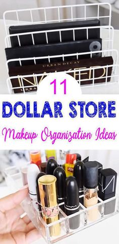 Dollar Store Hacks for the BEST makeup organization. Use these cool & cute DIY Dollar Tree craft projects for the most amazing organization & storage ideas for your makeup and beauty products. Easy & simple Dollar Tree hacks for the best craft projects to get tidy & clutter free. Great youtube video tutorials for bathrooms, drawers & bedroom for eye shadow pallets, lip gloss - lip balm & more. Check out these cool Dollar Store Makeup hacks today #hacks #diy Dollar Store Makeup, Organizing Hacks Dollar Stores, Dollar Tree Makeup, Dollar Makeup, Dollar Tree Organization, Border Line, Diy Makeup Vanity